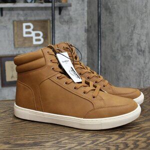 Goodfellow & Co Men's Travis High Top Sneaker 88082943 Cognac Brown 11.5